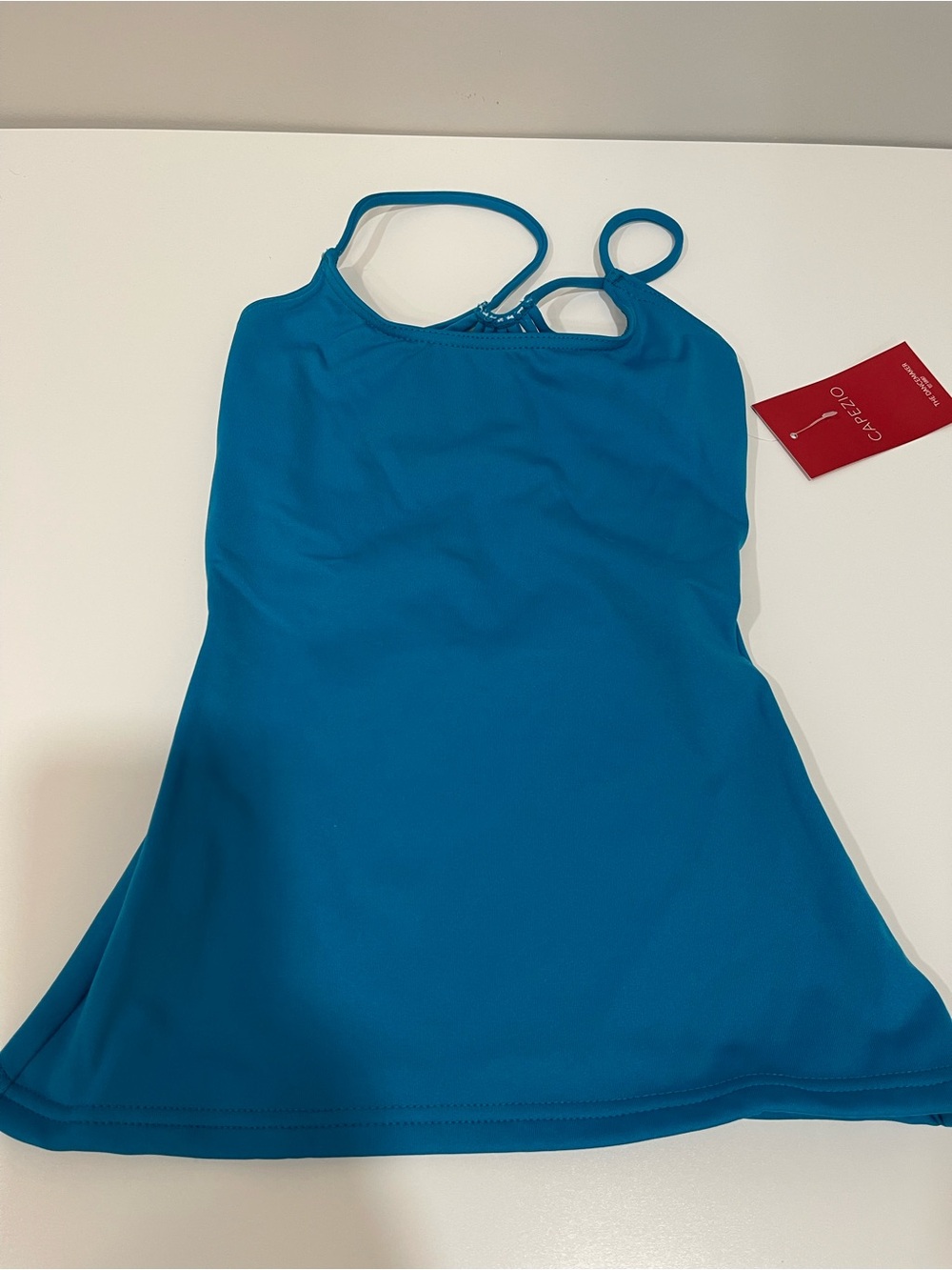 Capezio Teal Blue Spaghetti Strap Tank Top XS new w/tags ballet dance